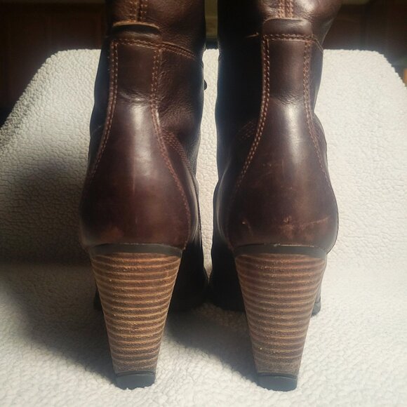 Timberland Women's Stratham Heights Fold Leather Boots Rich Brown - Sz 7.5 (US) - Picture 9 of 12